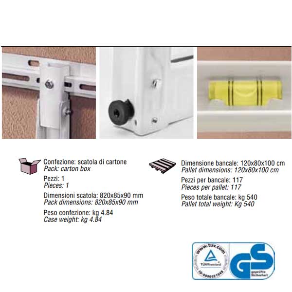 EL Plus Wandbeugel rail 140kg - Image 3