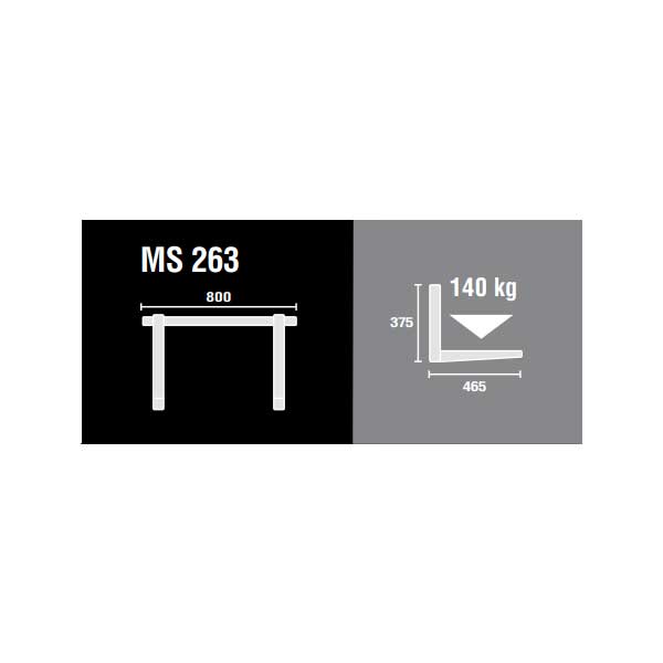 EL Plus Wandbeugel rail 140kg RVS - Image 2