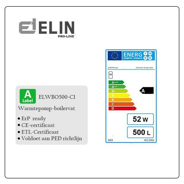 ELIN energielabel RVS boiler